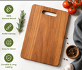 Premium Natural Bamboo Chopping Board | Wooden Cutting Board for Kitchen | BPA-Free, Eco-Friendly, Durable & Easy to Clean | Ideal for Vegetables, Fruits, Meat, Bread & Cheese | 30 x 21.5 cm