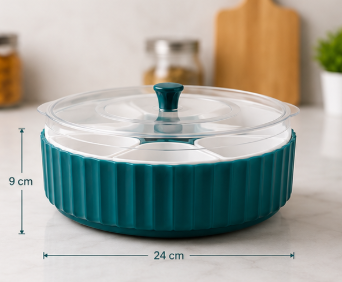 QForge 360° Rotating Masala Box | Airtight 7-Compartment Spice Organizer